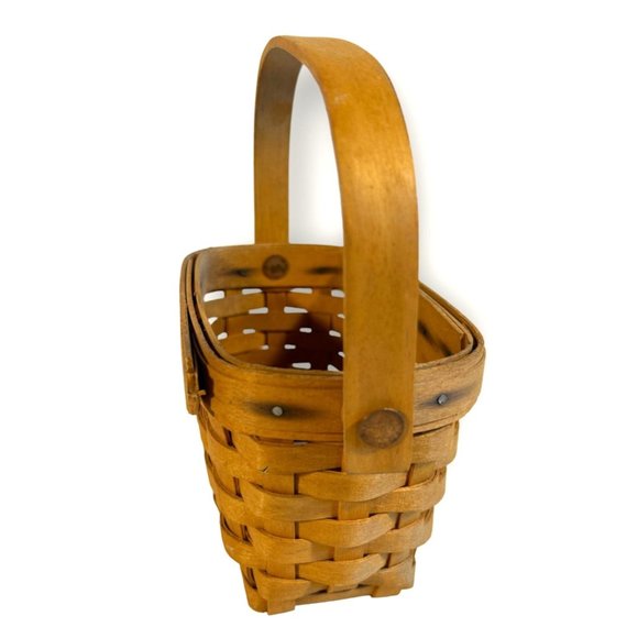 Vintage Longaberger Dresden Basket Swing Handle Small American Cancer Society - Picture 3 of 9